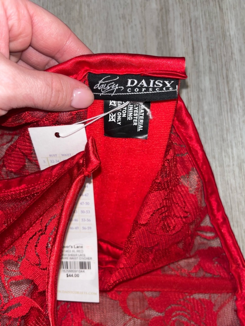 Daisy Corsets Red Lace Bustier Crop Top - Picture 7 of 7